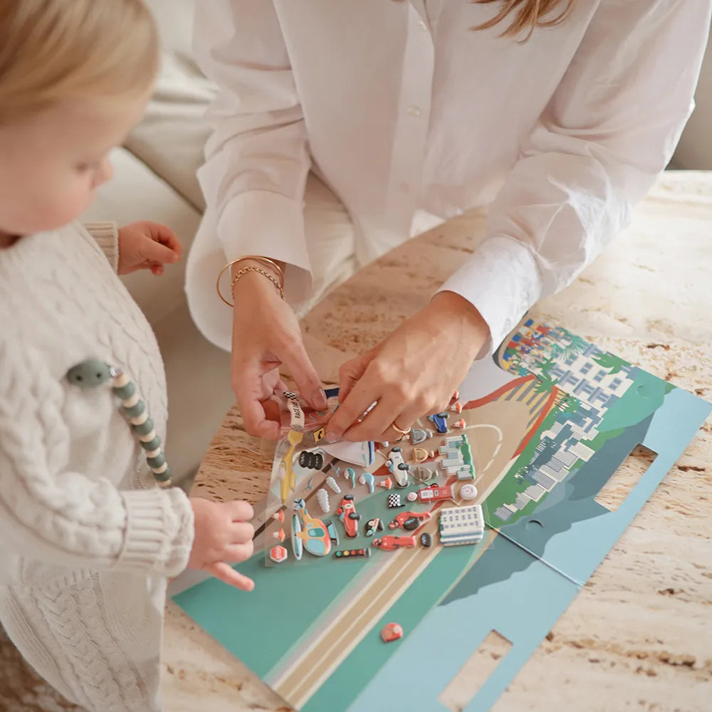 Mushie activity book with stickers