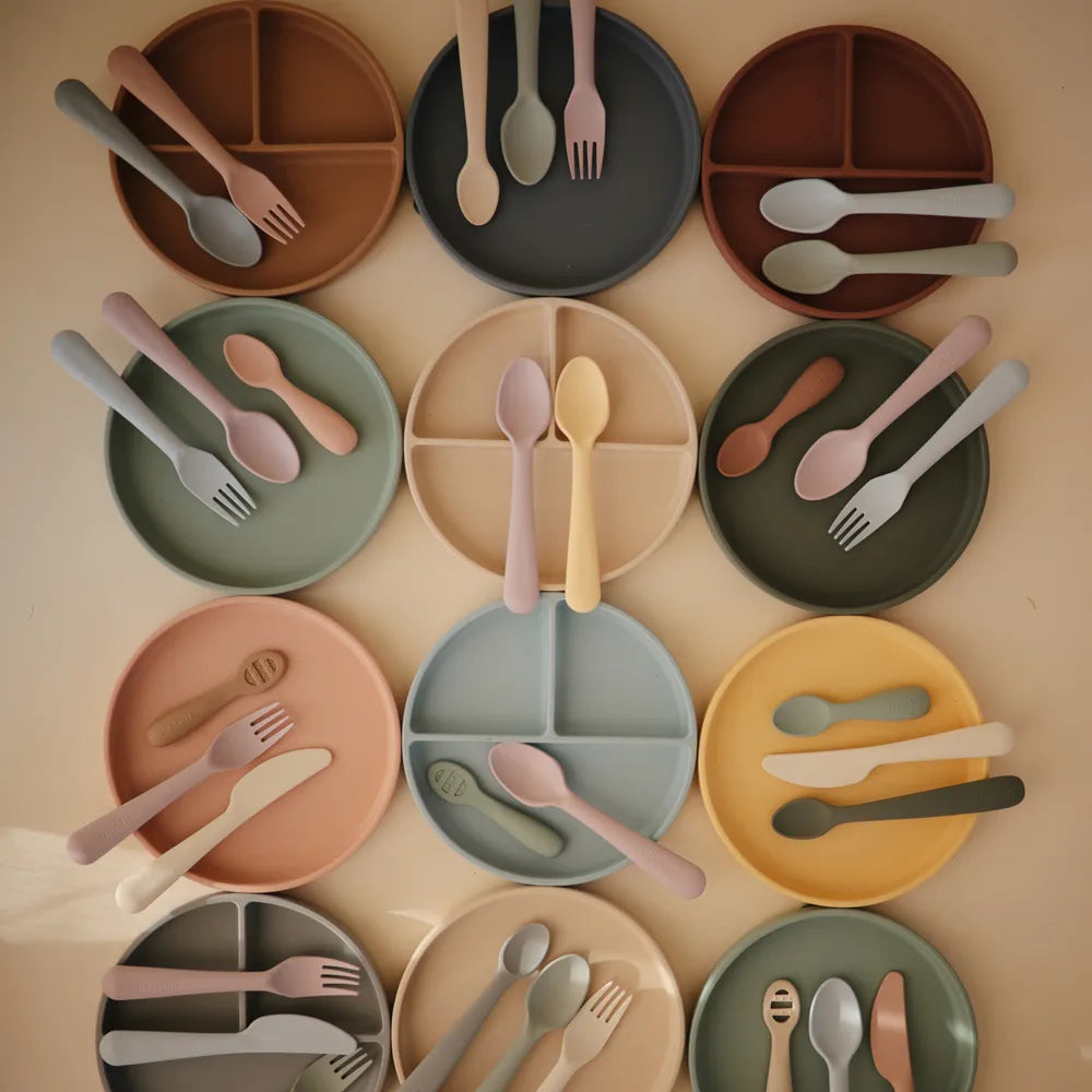 Mushie silicone baby spoons - 2-pack