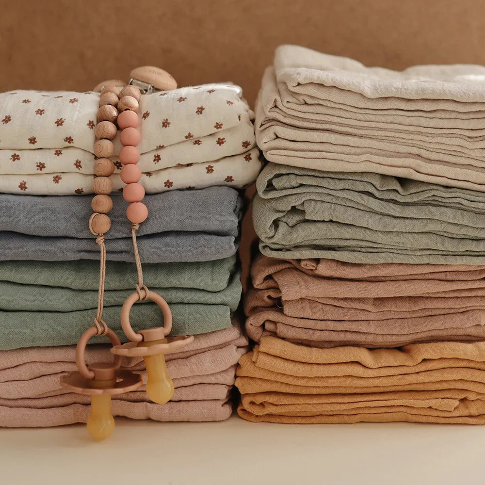 Mushie muslin cloth diapers - 3-pack