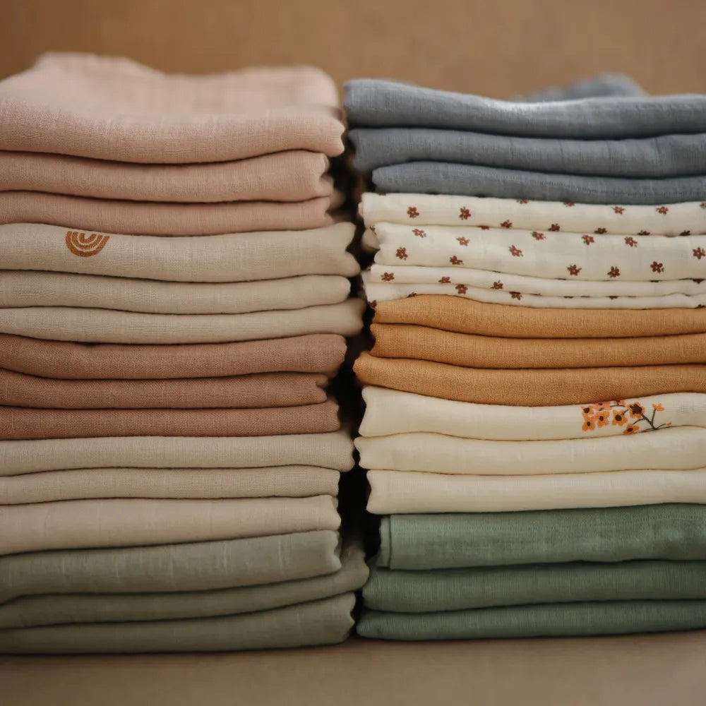 Mushie muslin cloth diapers - 3-pack