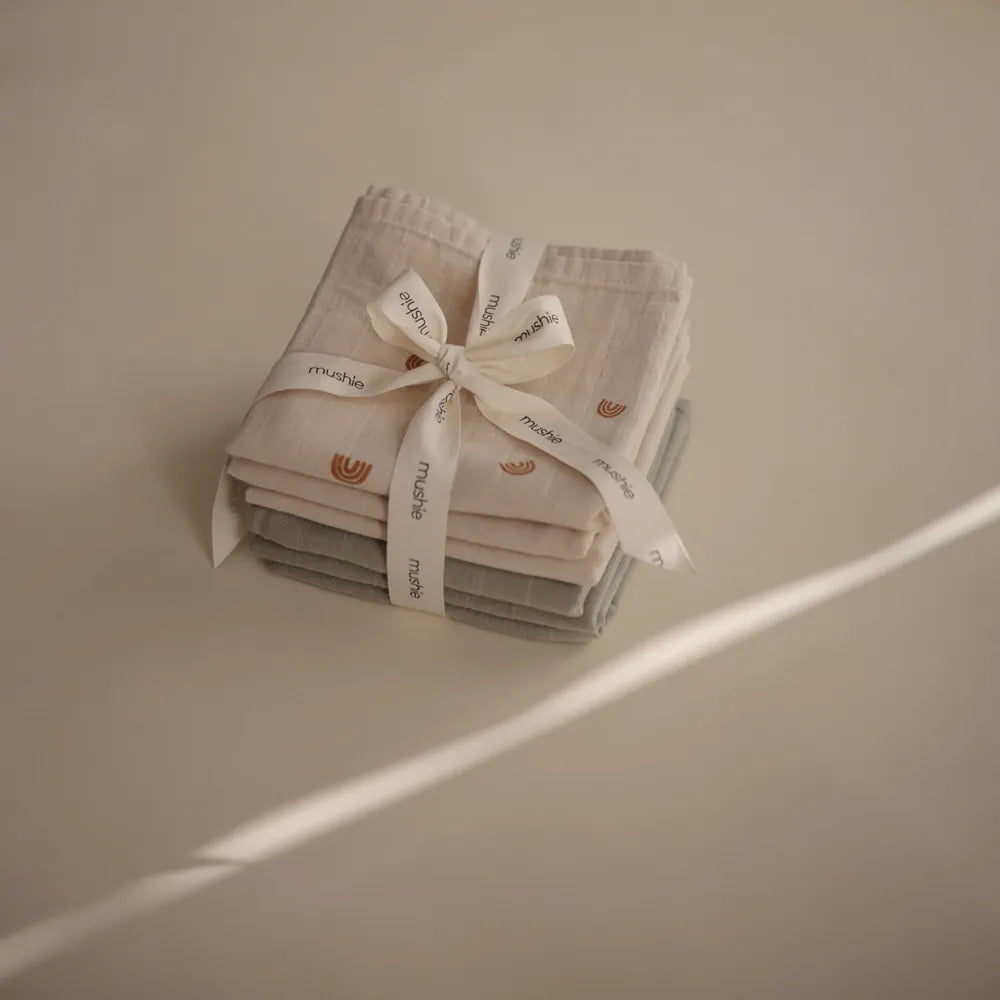 Mushie muslin cloth diapers - 3-pack