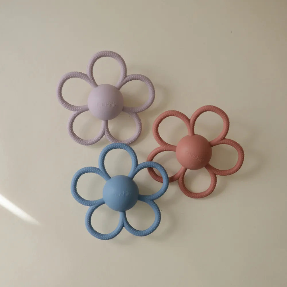 Mushie rattle teether