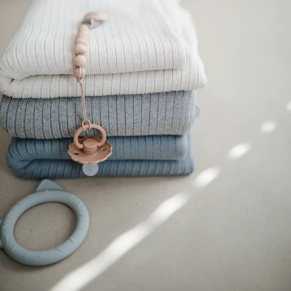 Mushie baby blanket - Rib knit