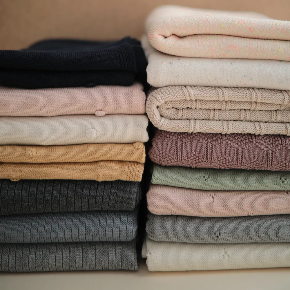 Mushie baby blanket - Textured dots