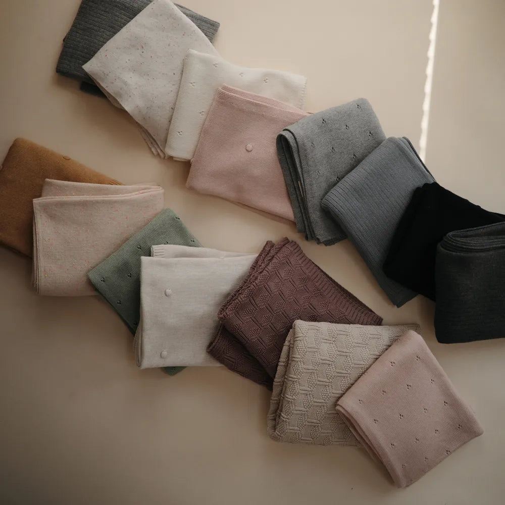 Mushie baby blanket - Rib knit