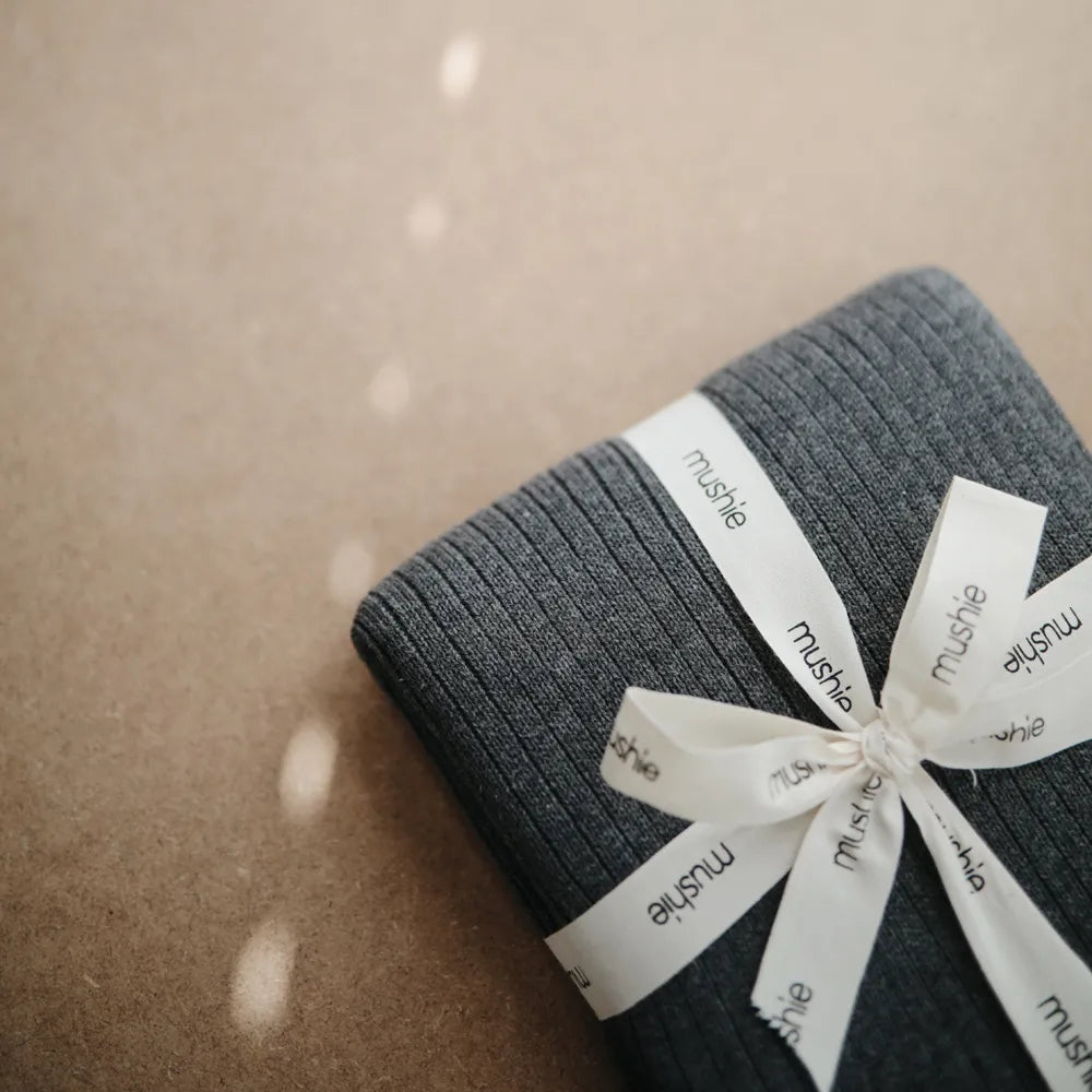 Mushie baby blanket - Rib knit