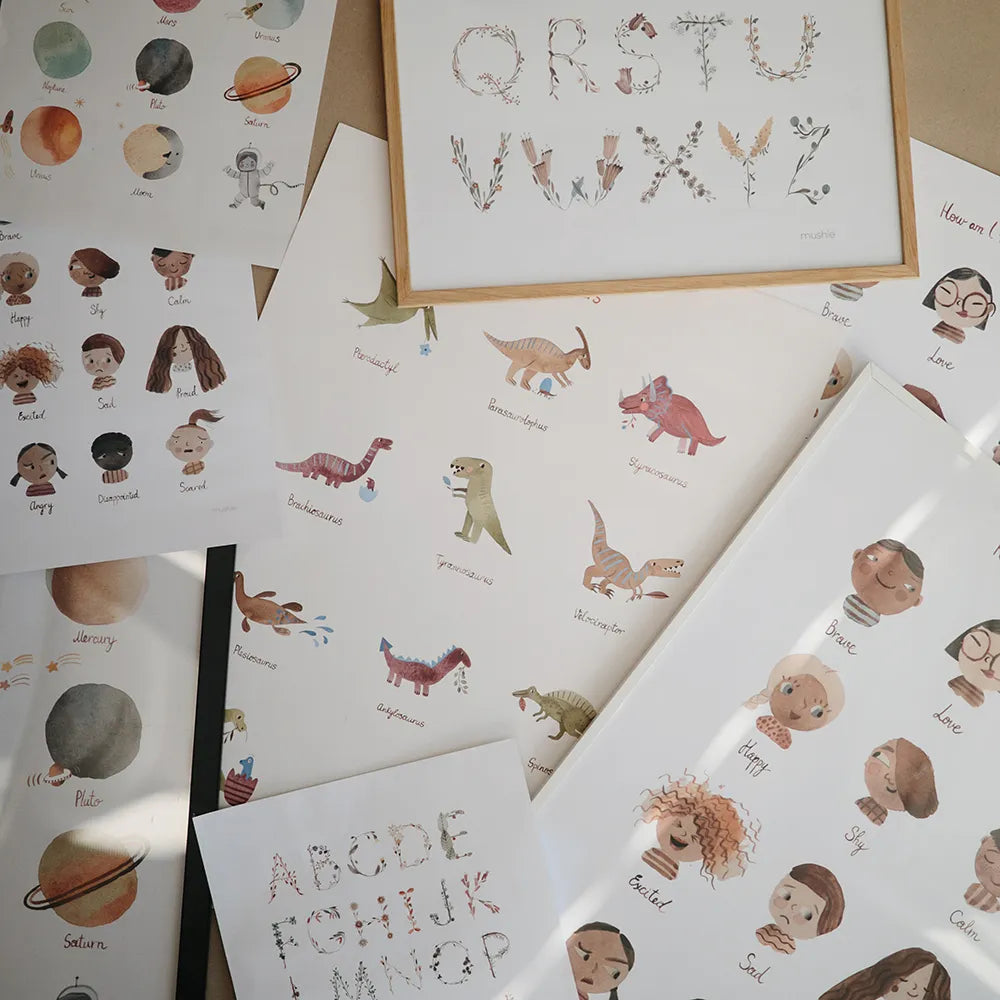 Mushie poster - Danish alphabet