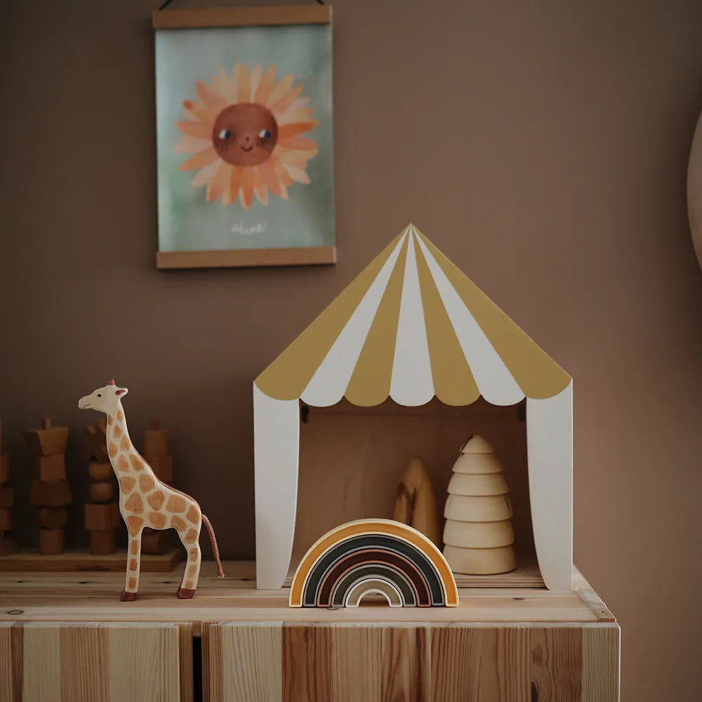 Mushie activity toy rainbow