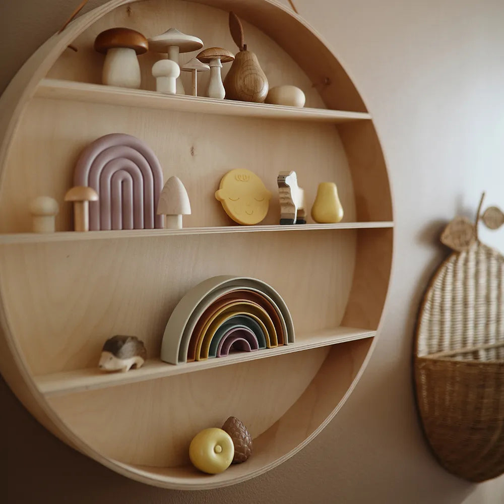 Mushie activity toy rainbow