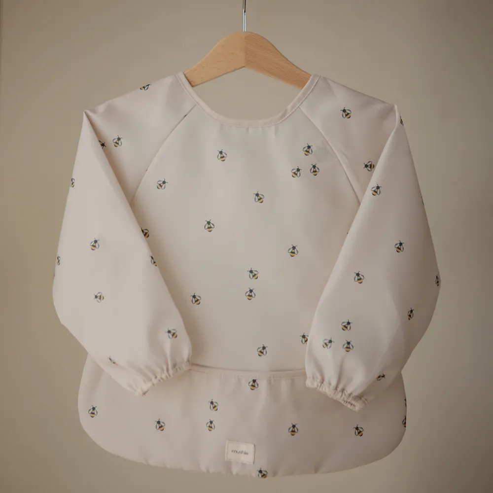 Mushie long sleeve bib