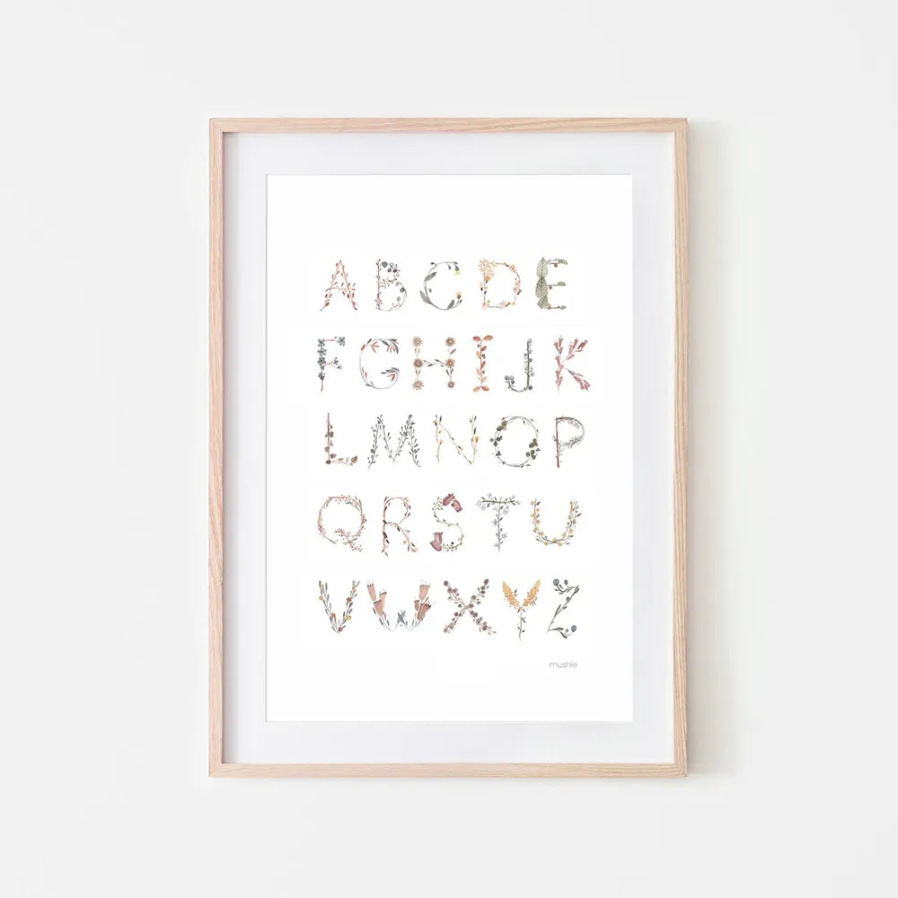 Mushie poster - International alphabet