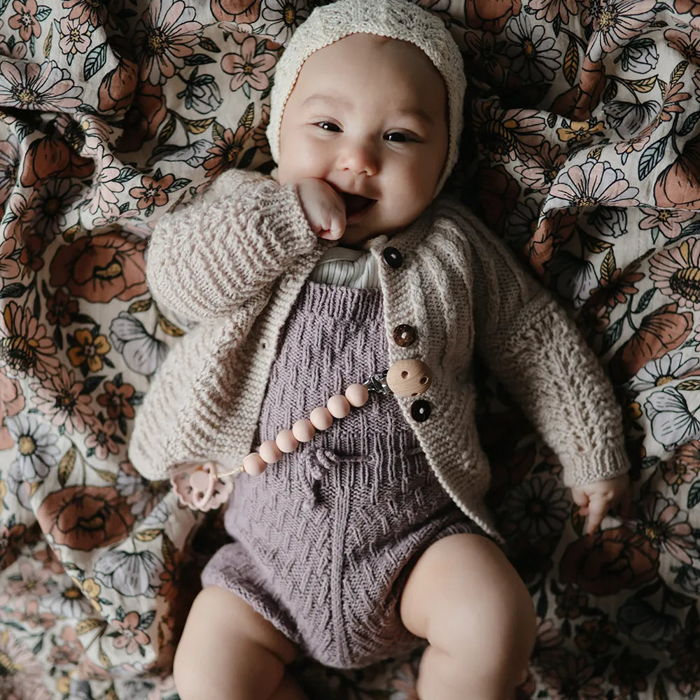 Mushie pacifier chain - Halo