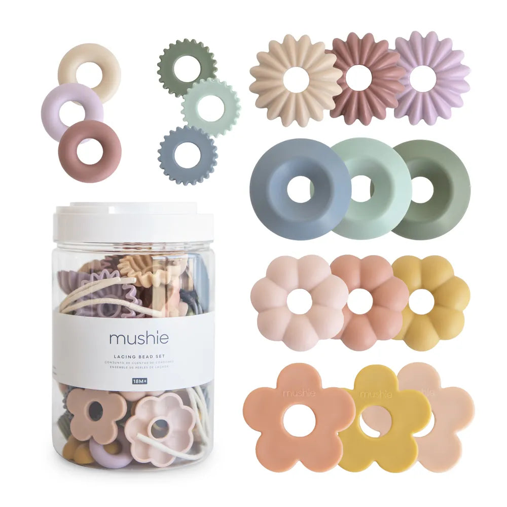 Mushie Bead Lacing Toy Set