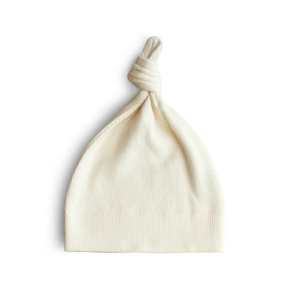 Mushie baby beanie hat