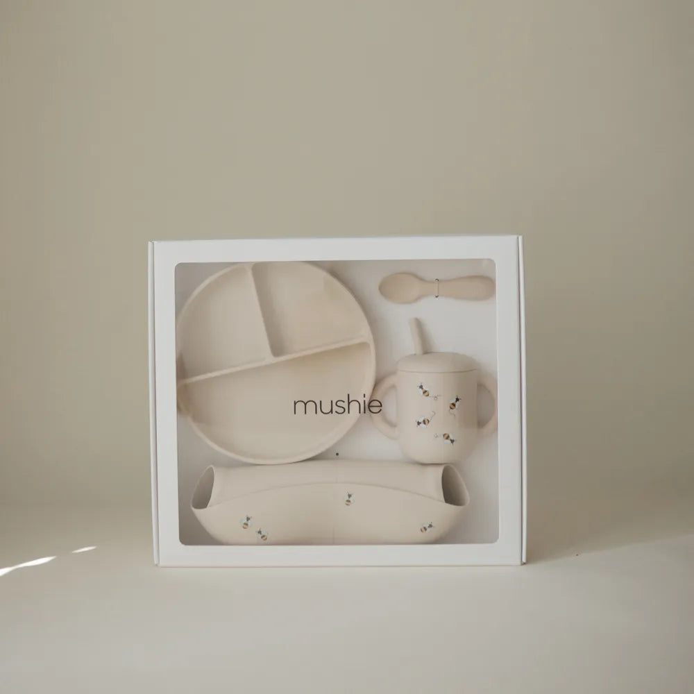 Mushie silicone dining set