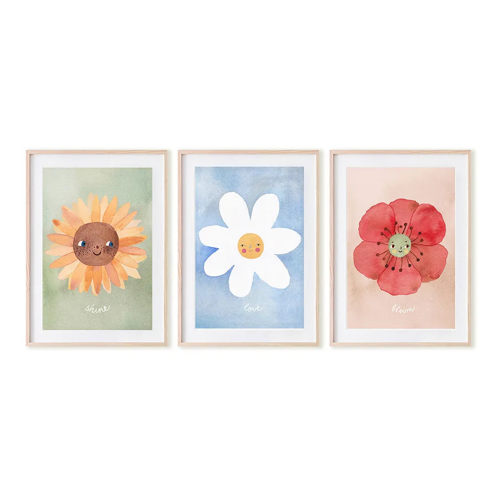 Mushie poster - Flowers - 3-pack