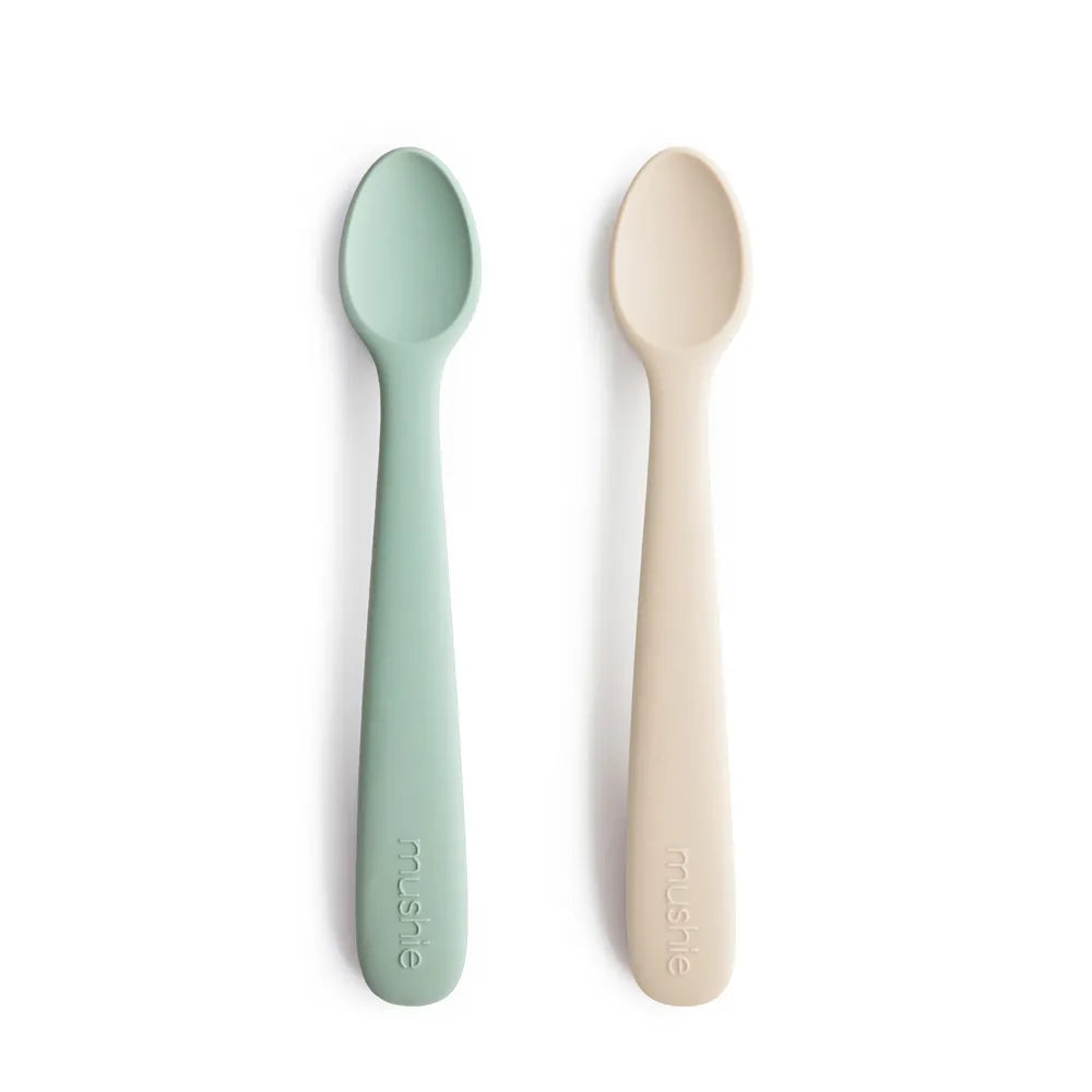 Mushie silicone baby spoons - 2-pack