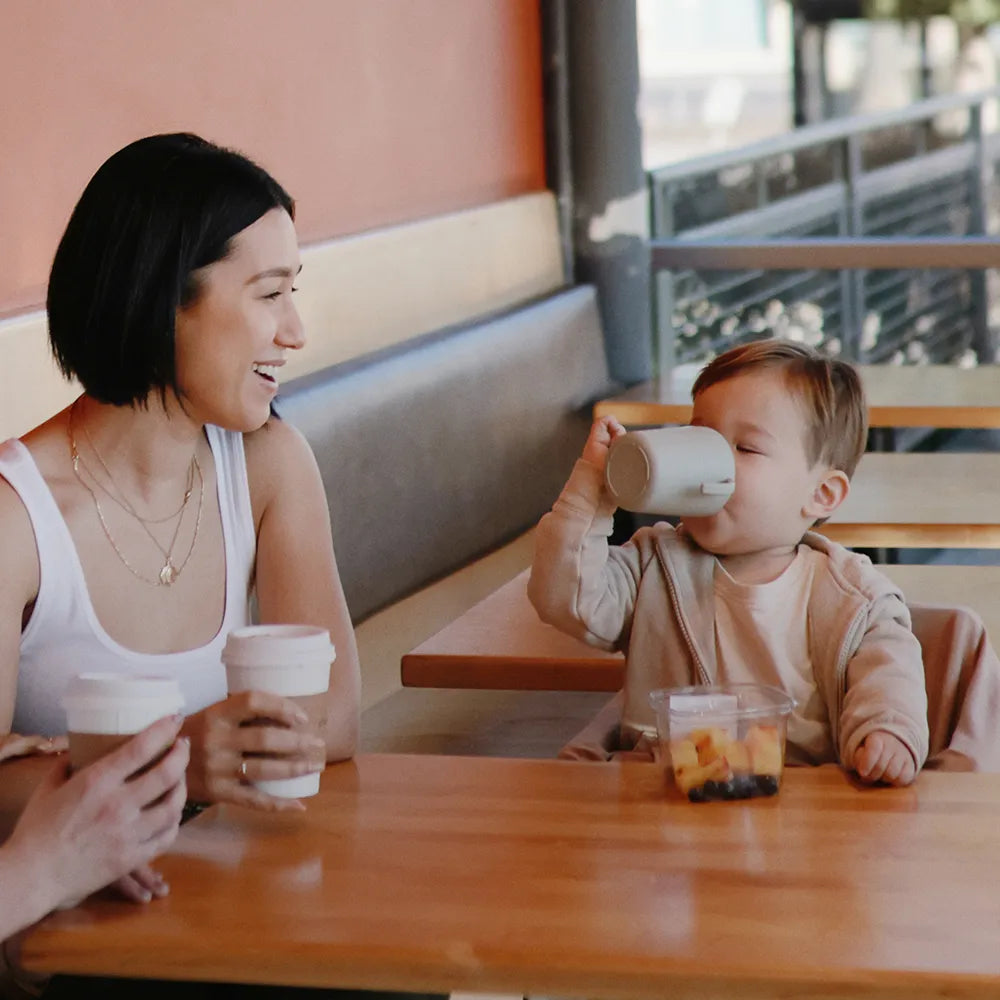 Mushie drinking cup with spout