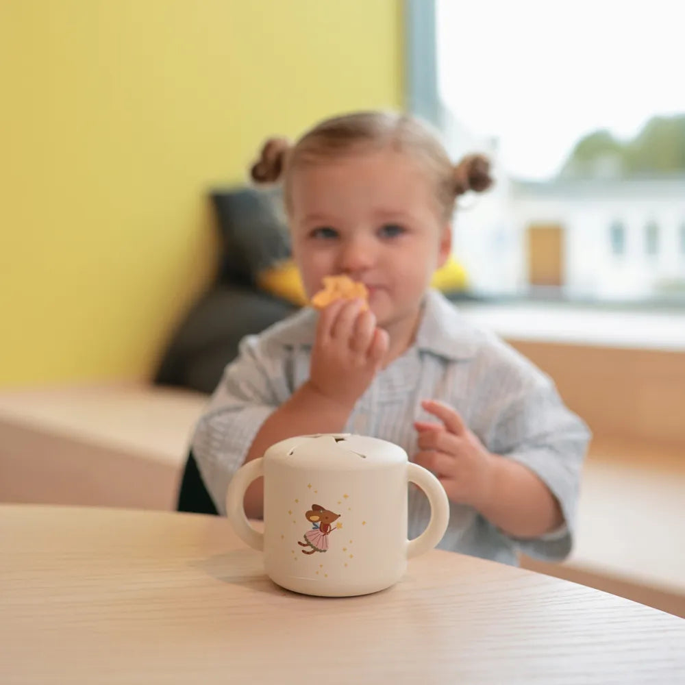 Mushie silicone snack cup