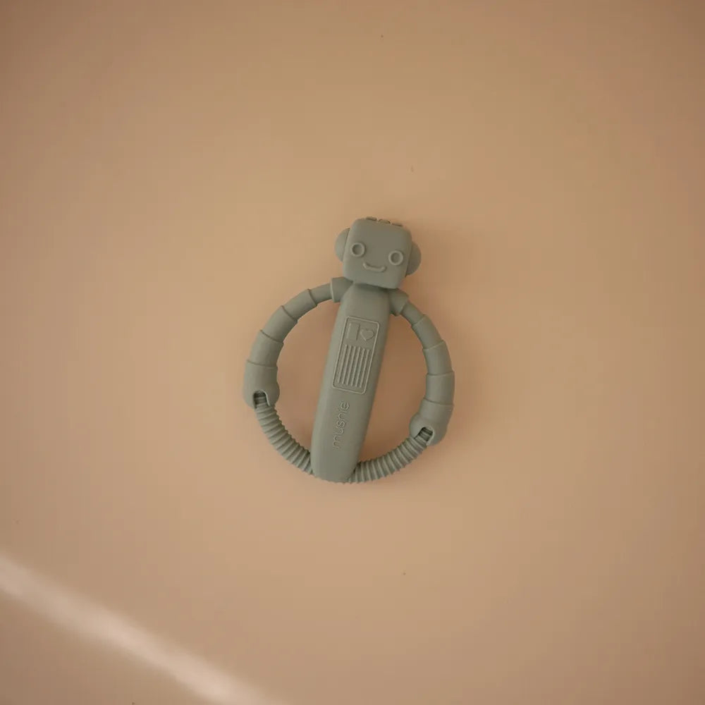 Mushie rattle teether