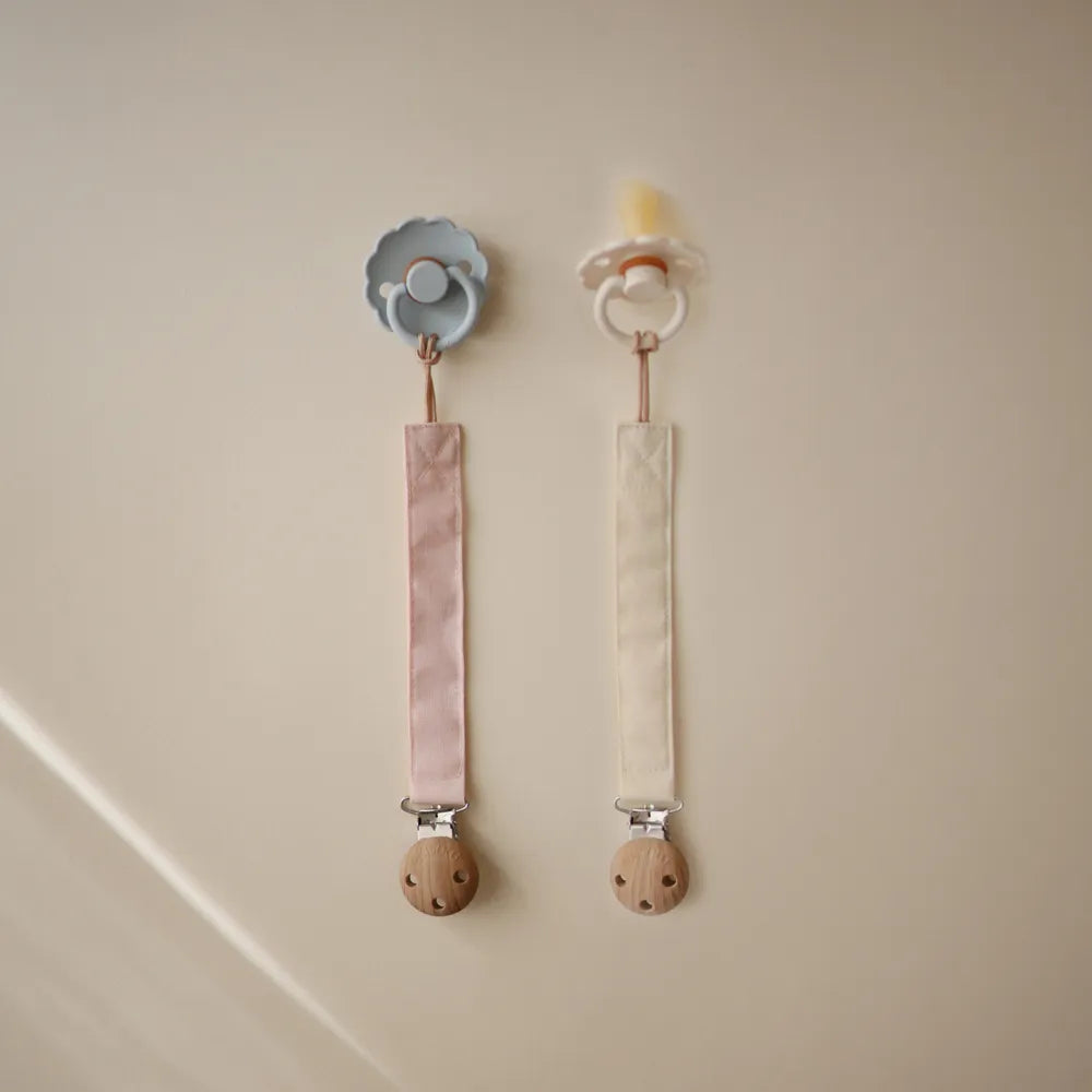 Mushie - Catenella ciuccio in tessuto - Confezione da 2
