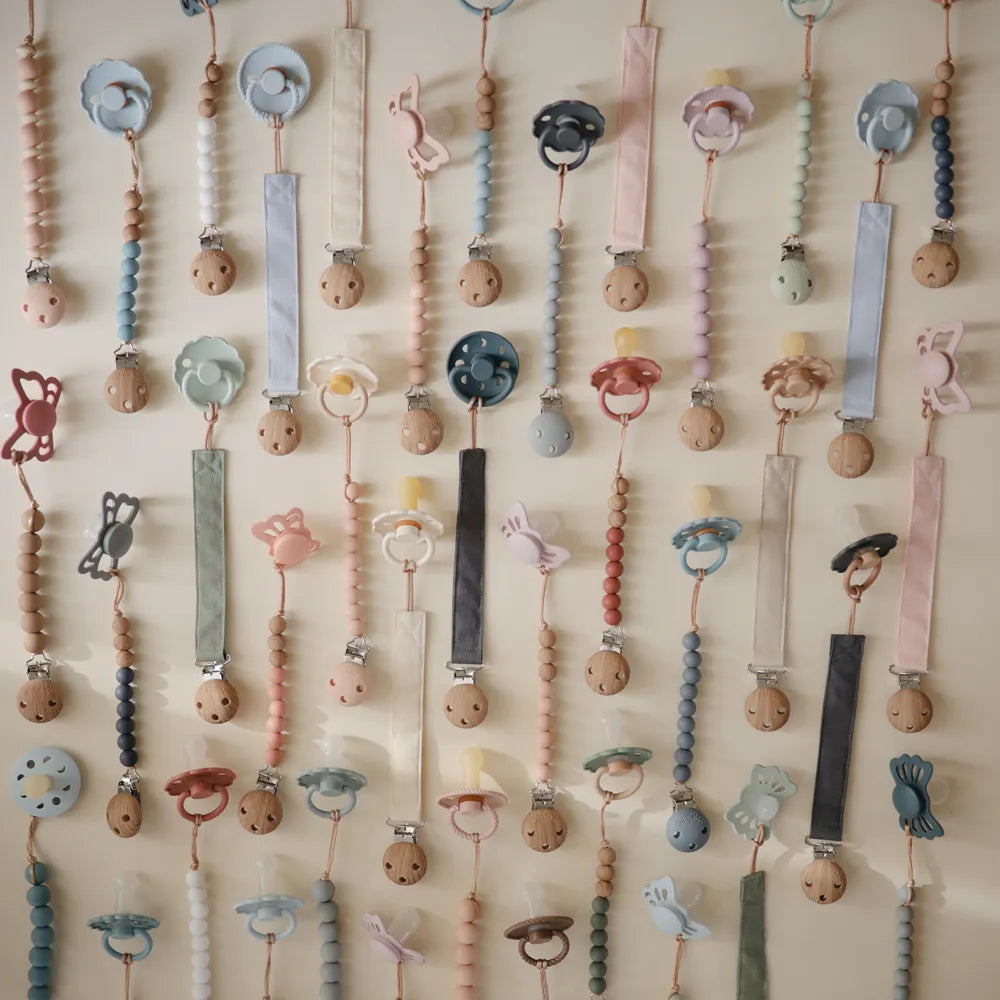 Mushie fabric pacifier cord - 2-pack