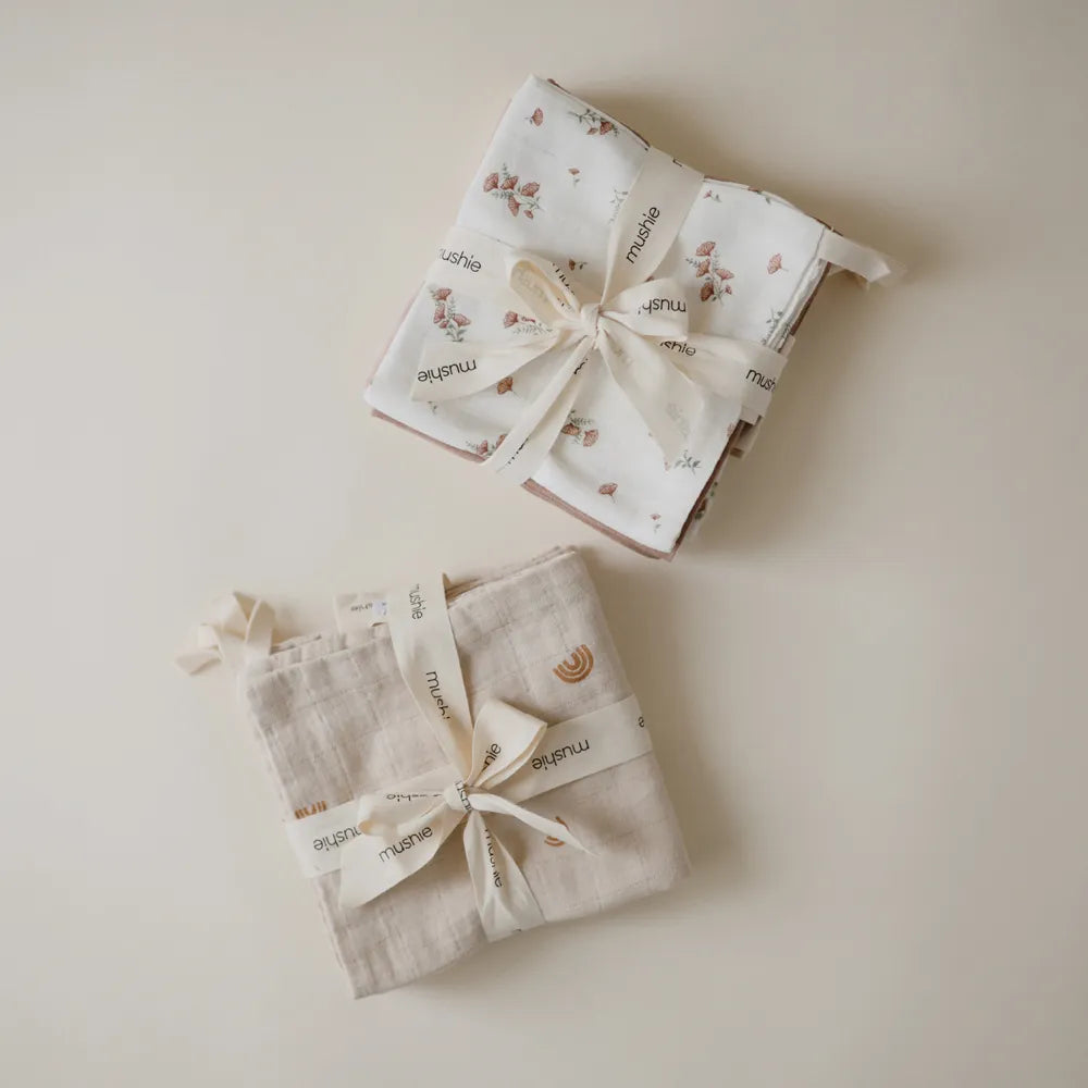 Mushie muslin washcloths - 5-pack