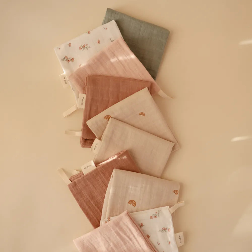 Mushie muslin washcloths - 5-pack