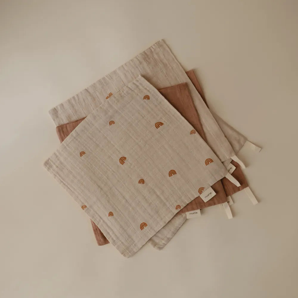 Mushie muslin washcloths - 5-pack