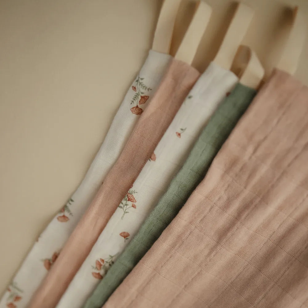 Mushie muslin washcloths - 5-pack