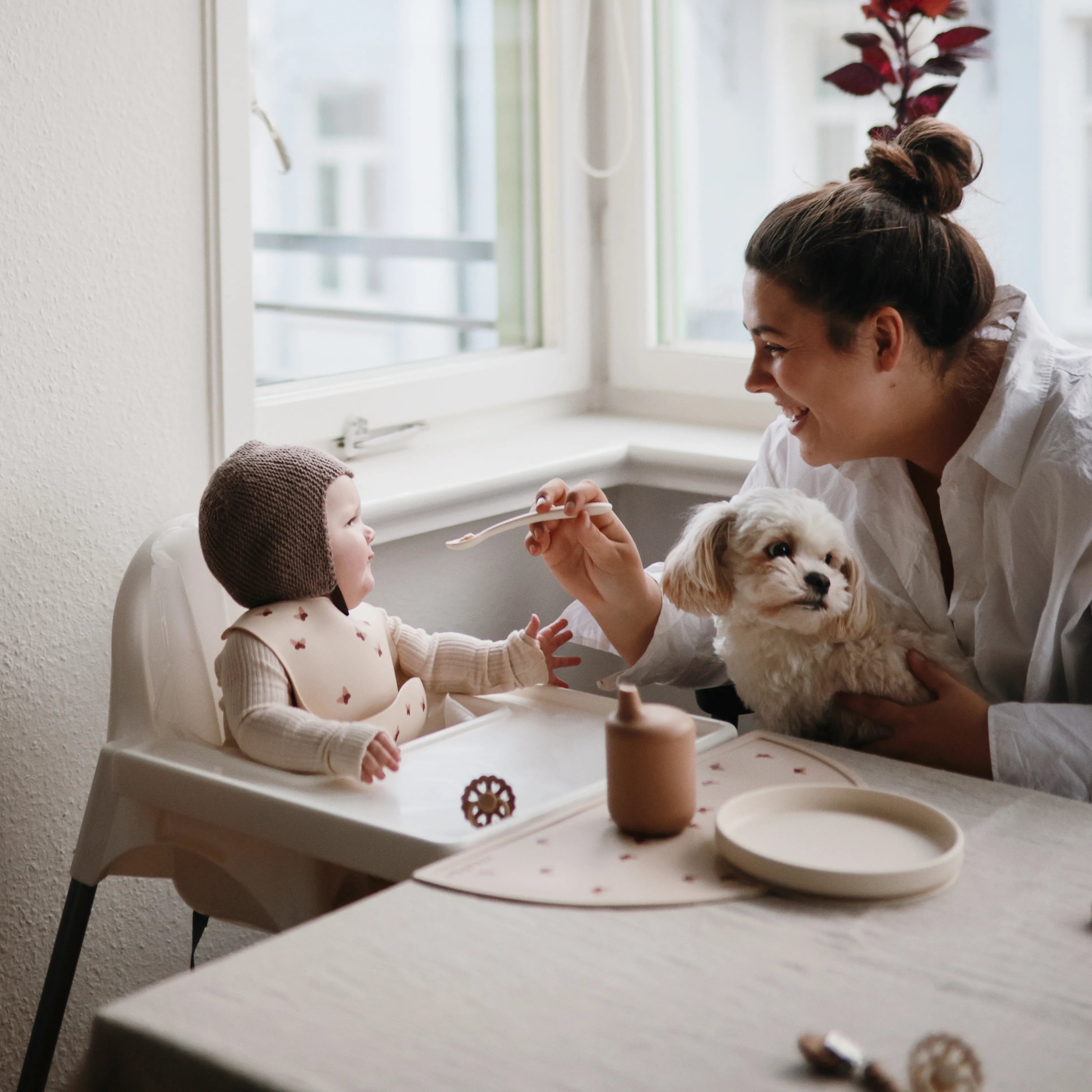 Mushie silicone baby spoons - 2-pack