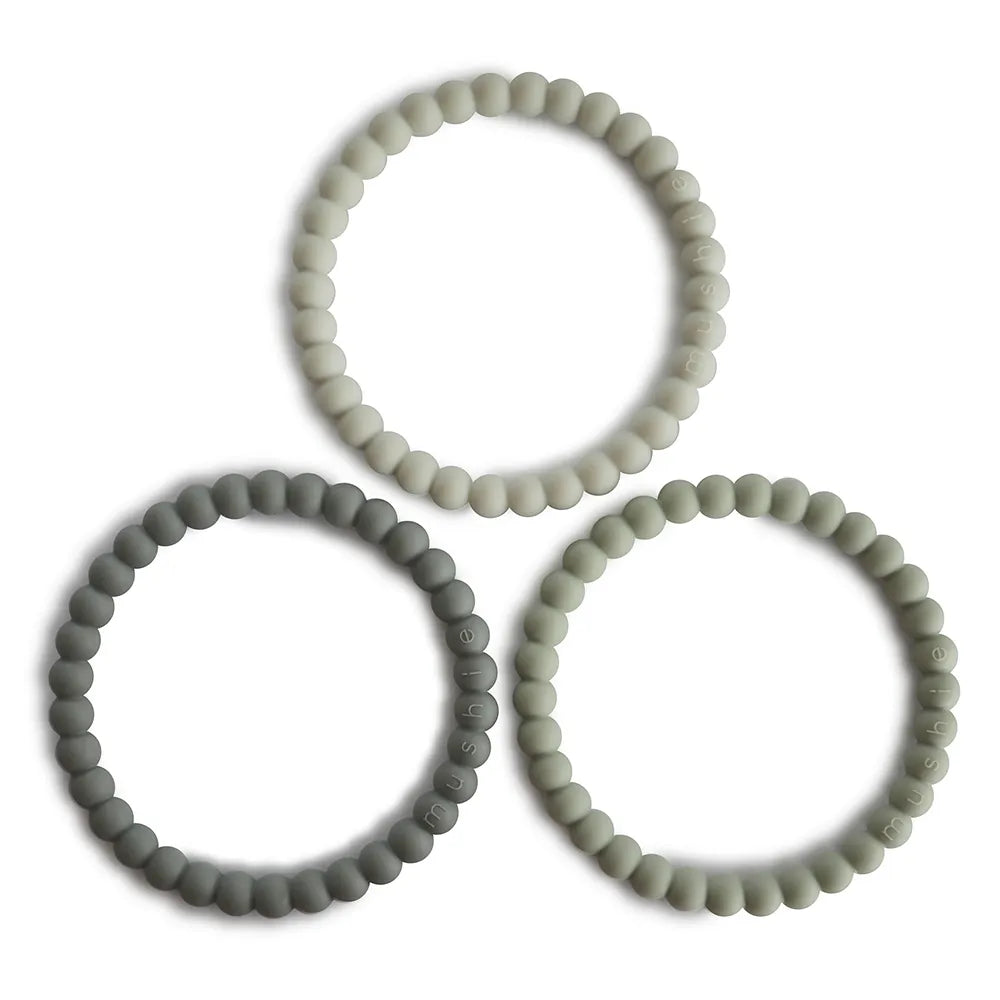Mushie bite rings - Pearl bracelet - 3-pack