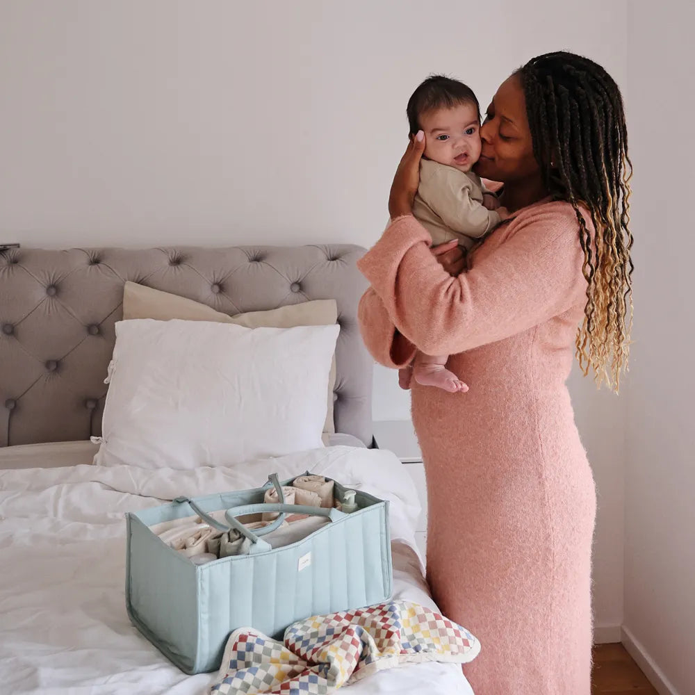 Mushie diaper storage