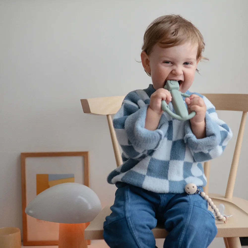 Mushie rattle teether