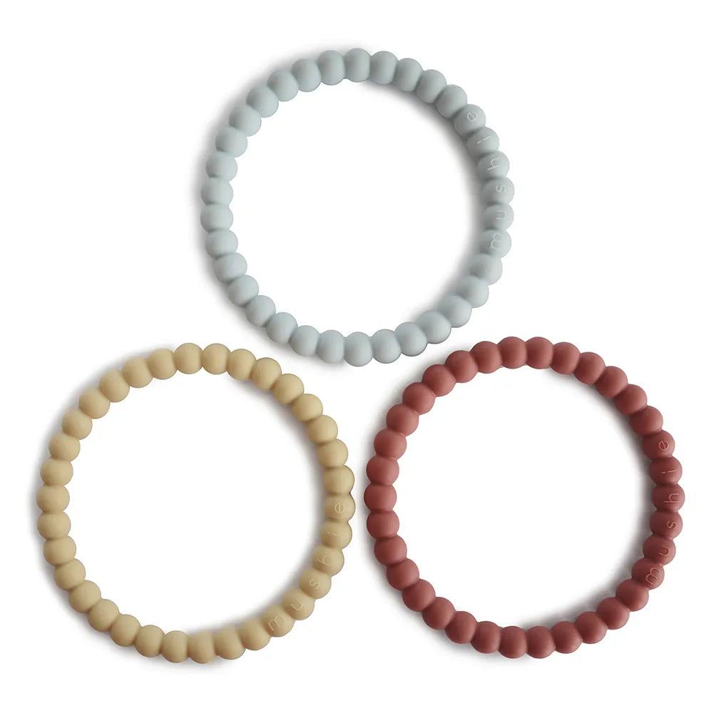 Mushie bite rings - Pearl bracelet - 3-pack