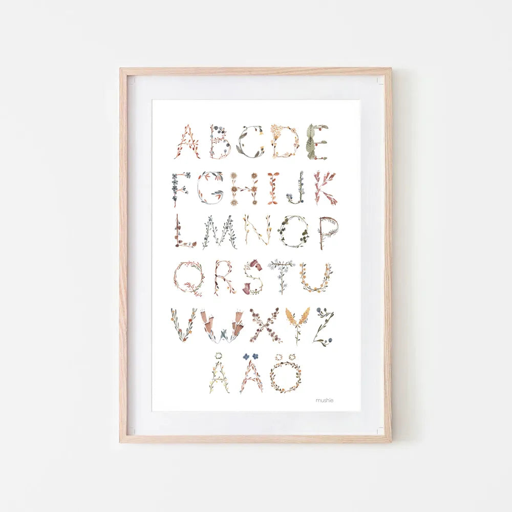 Mushie poster - Swedish alphabet