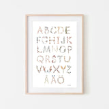 Mushie poster - Swedish alphabet