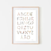 Mushie poster - Swedish alphabet