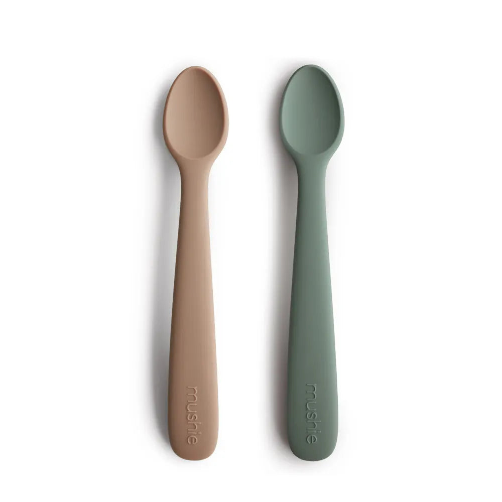 Mushie silicone baby spoons - 2-pack