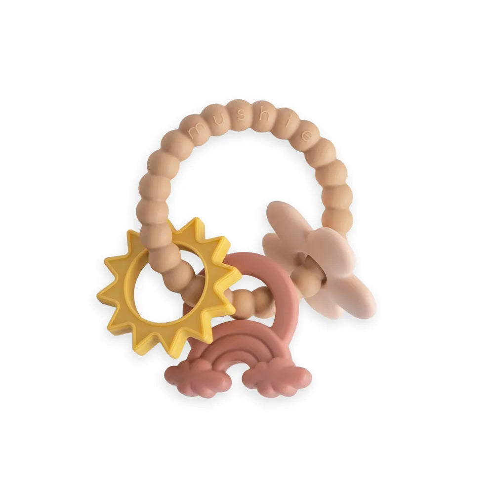 Mushie teether with pendant