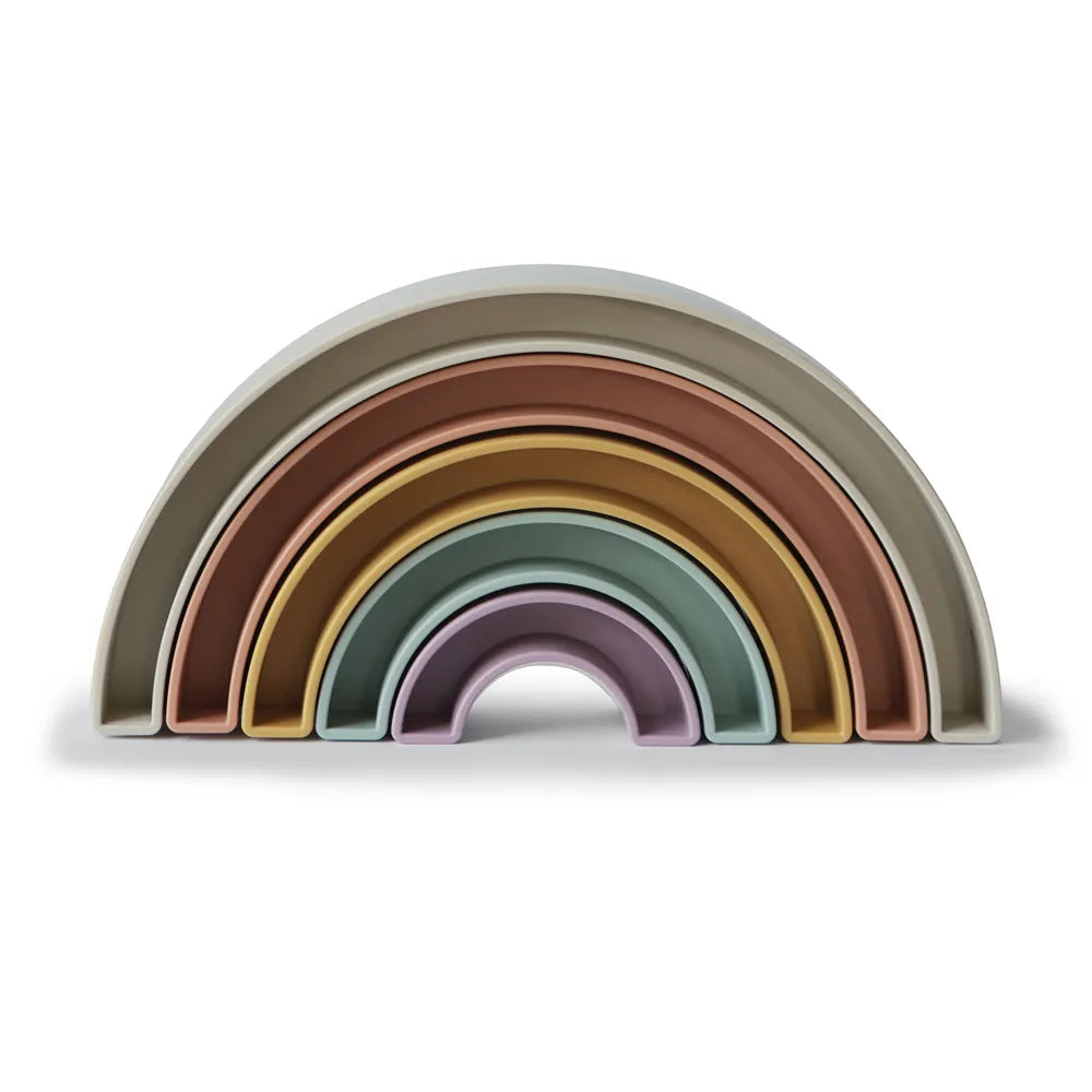 Mushie activity toy rainbow