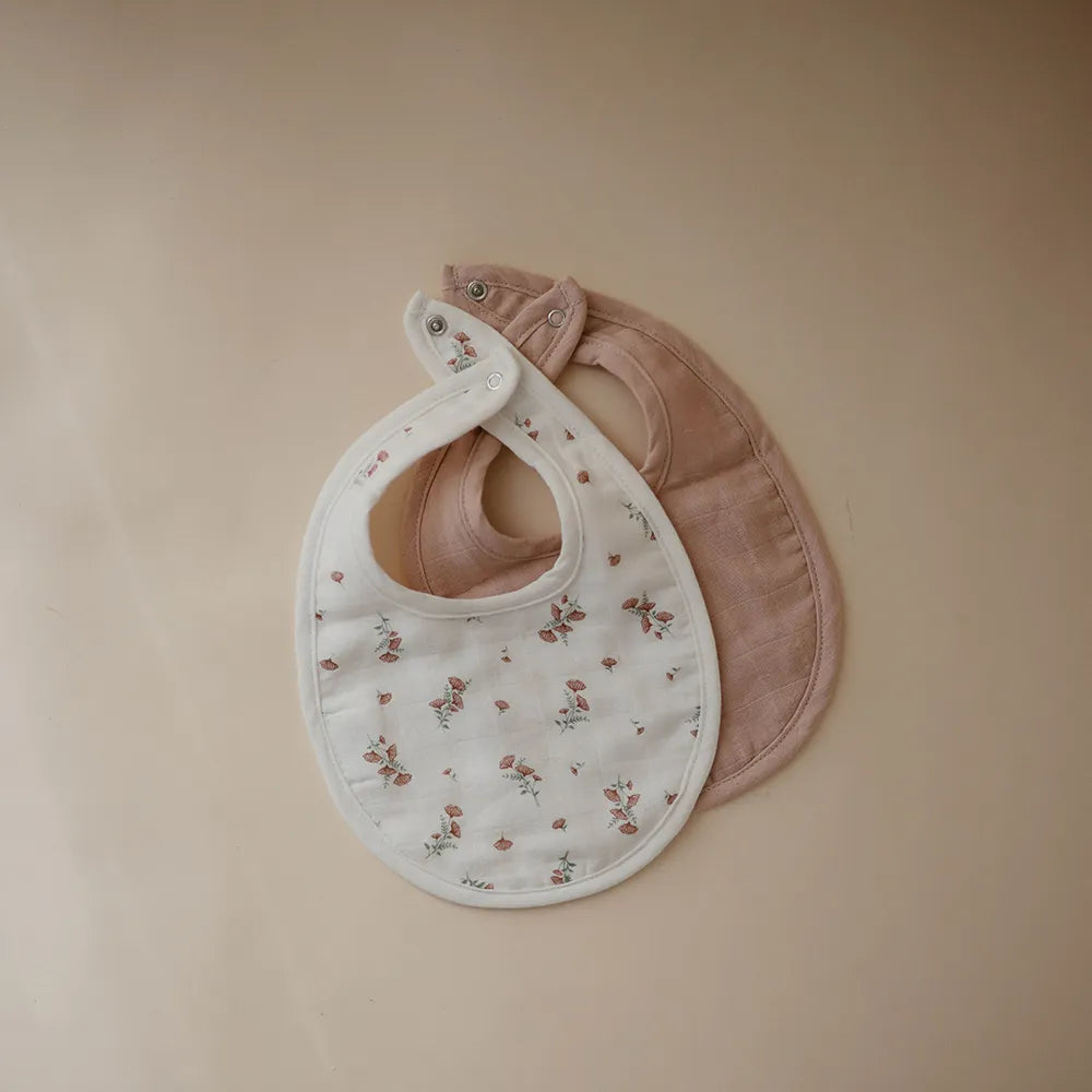 Mushie muslin bib - 2-pack