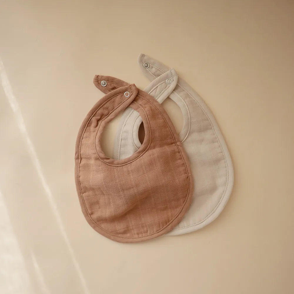 Mushie muslin bib - 2-pack