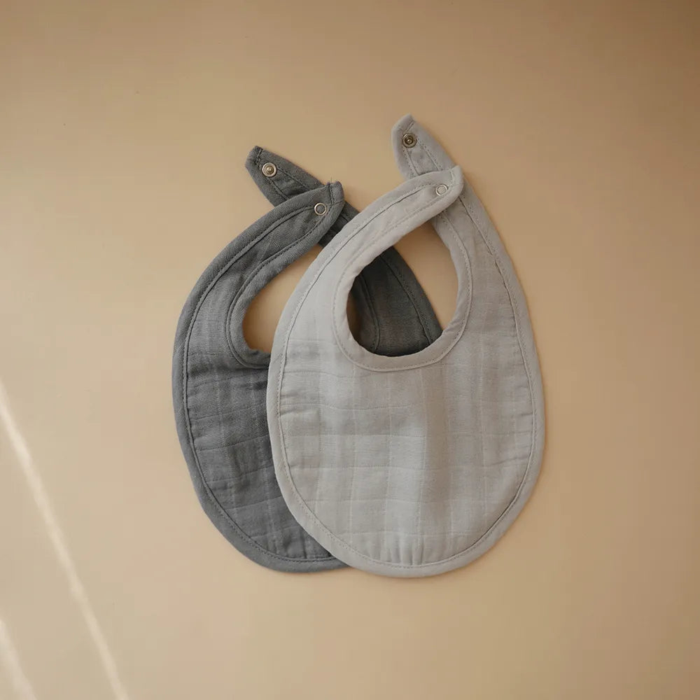 Mushie muslin bib - 2-pack