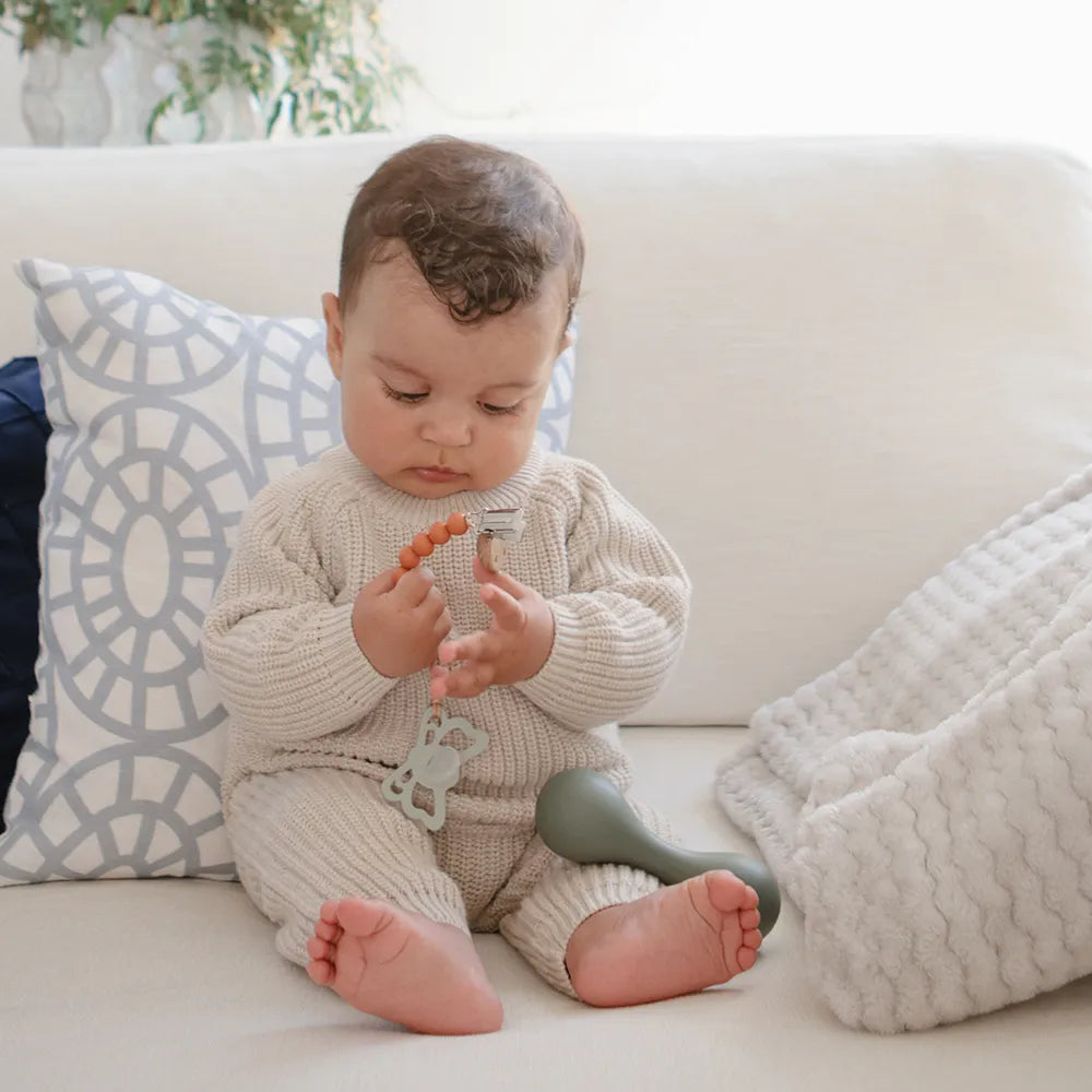 Mushie pacifier chain - Halo