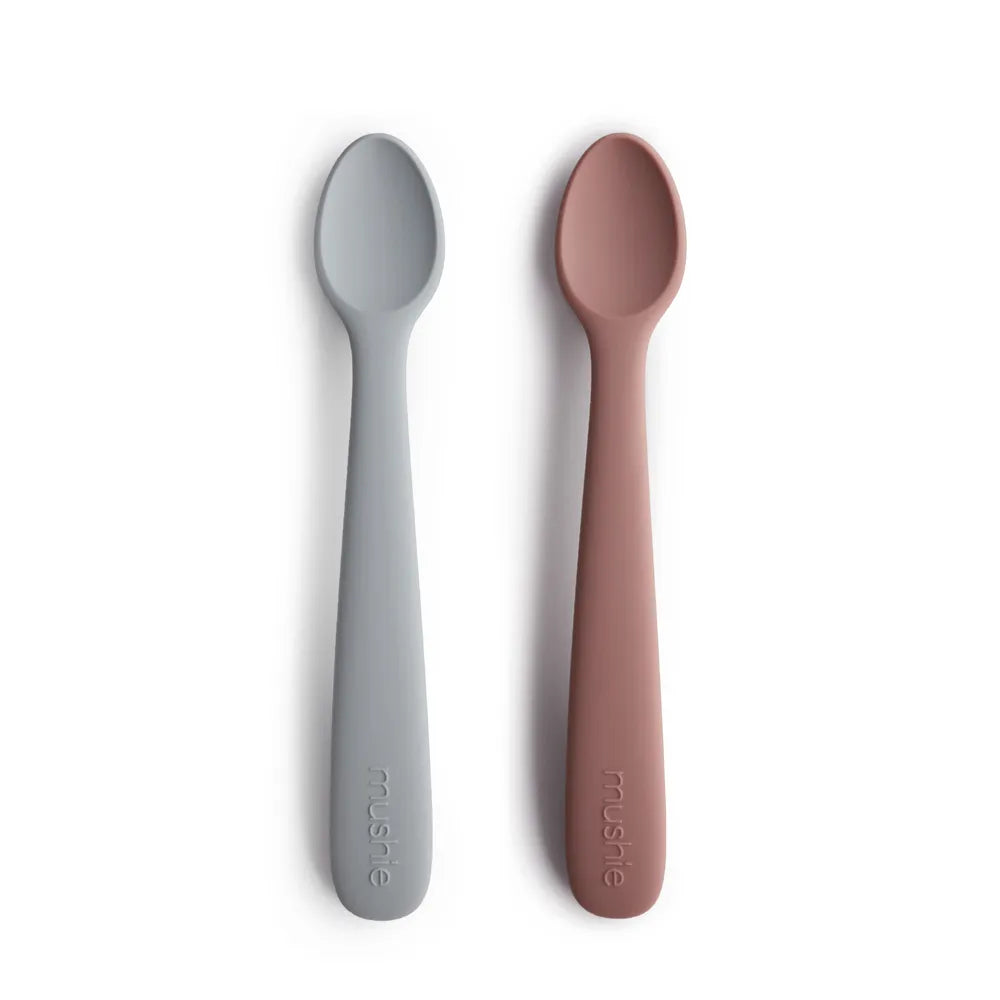 Mushie silicone baby spoons - 2-pack