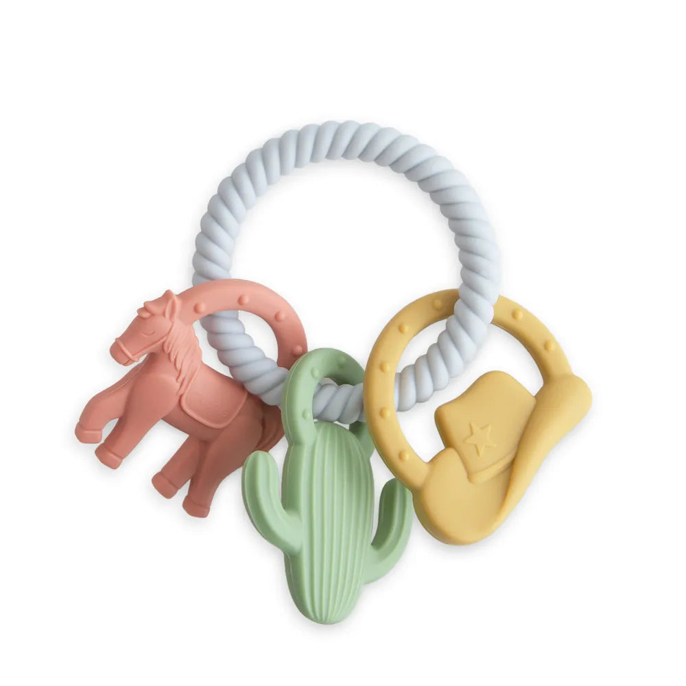 Mushie teether with pendant