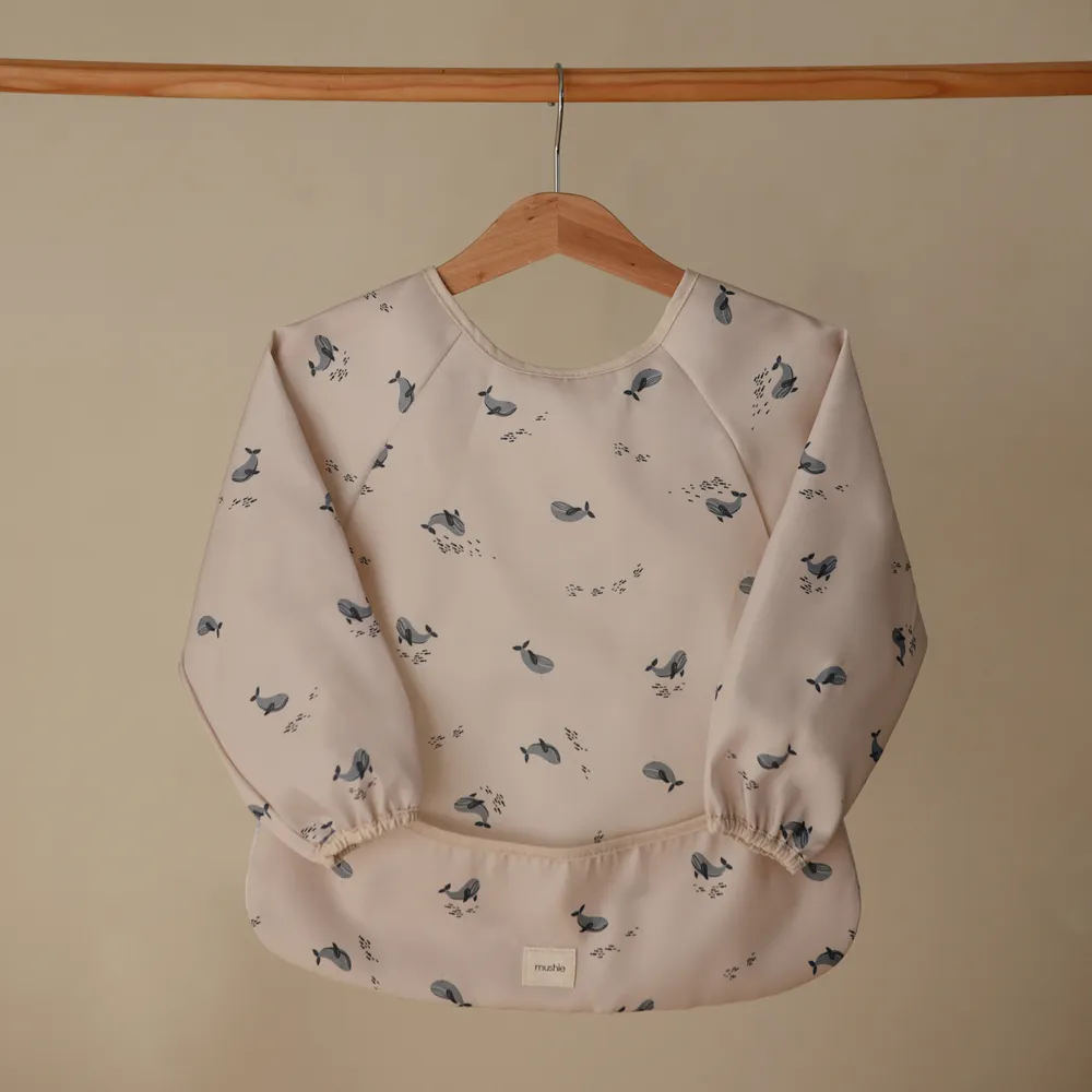 Mushie long sleeve bib