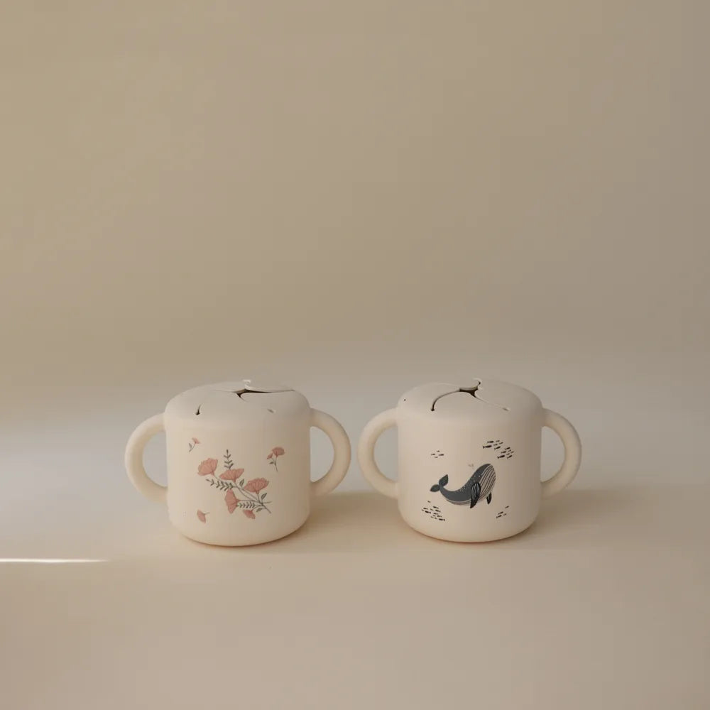 Mushie silicone snack cup