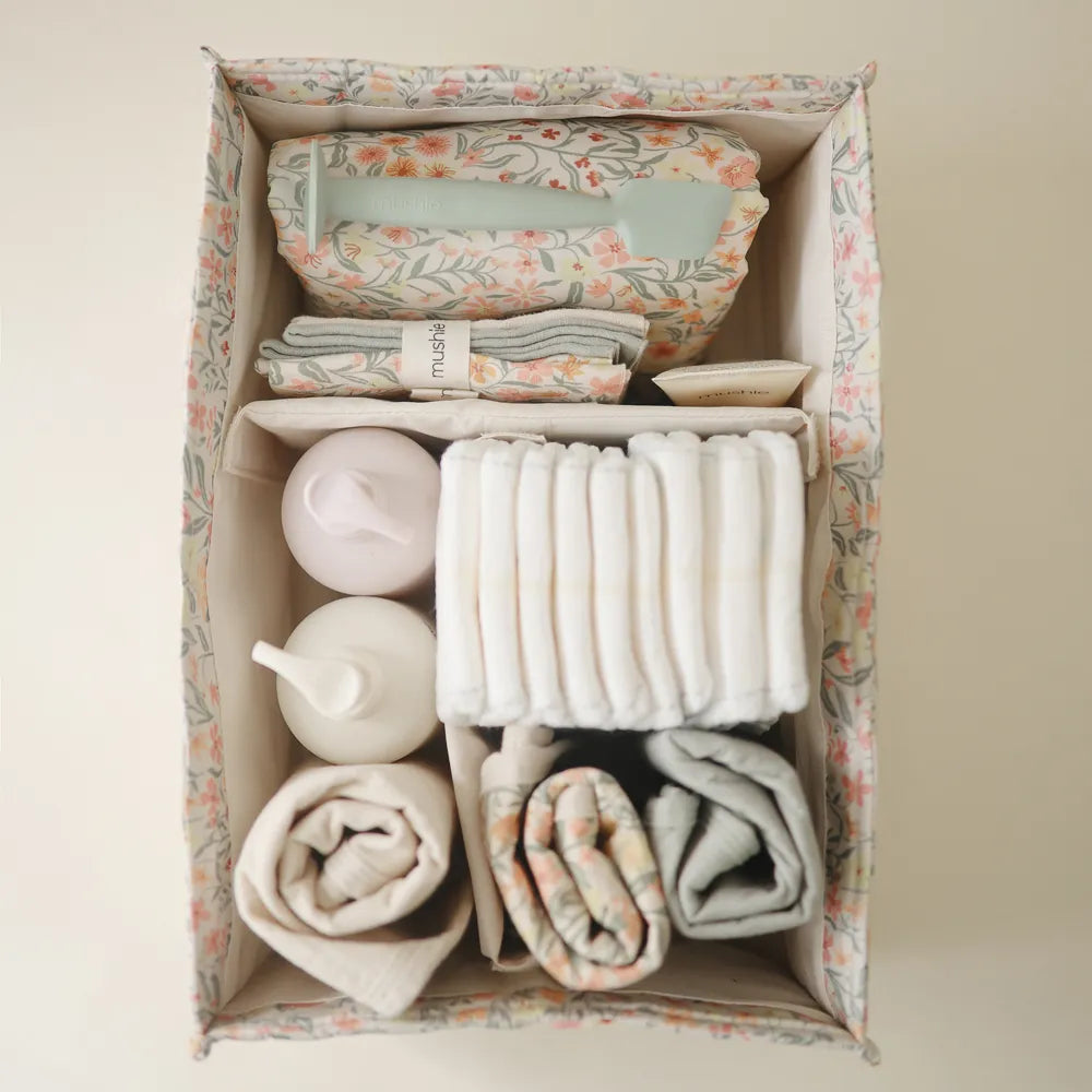 Mushie diaper storage